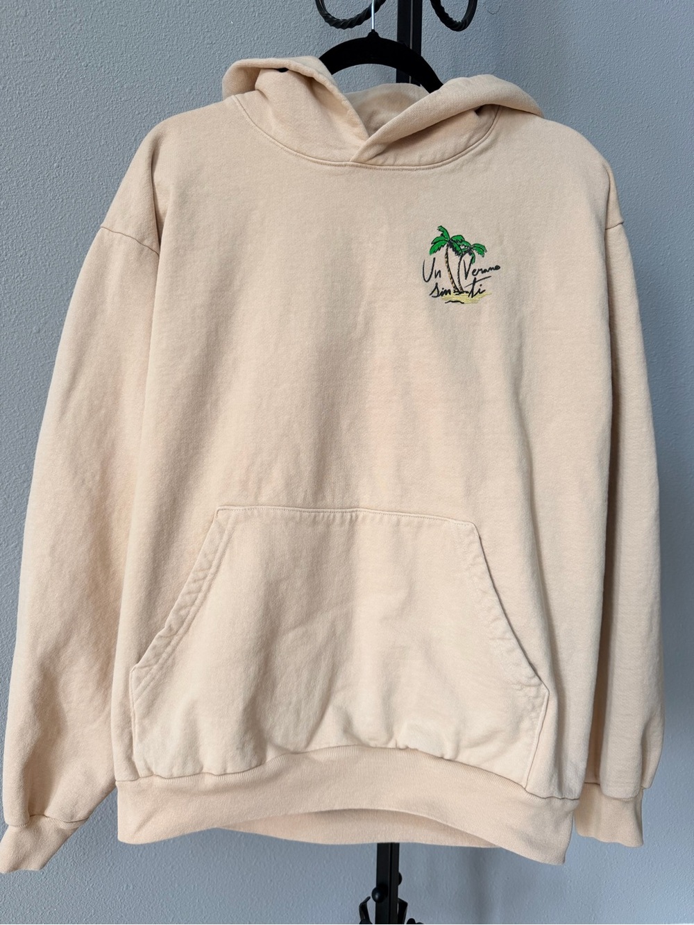 Bad Bunny Authentic Un Verano Sin Ti Concert Merch Hoodie Beige Large